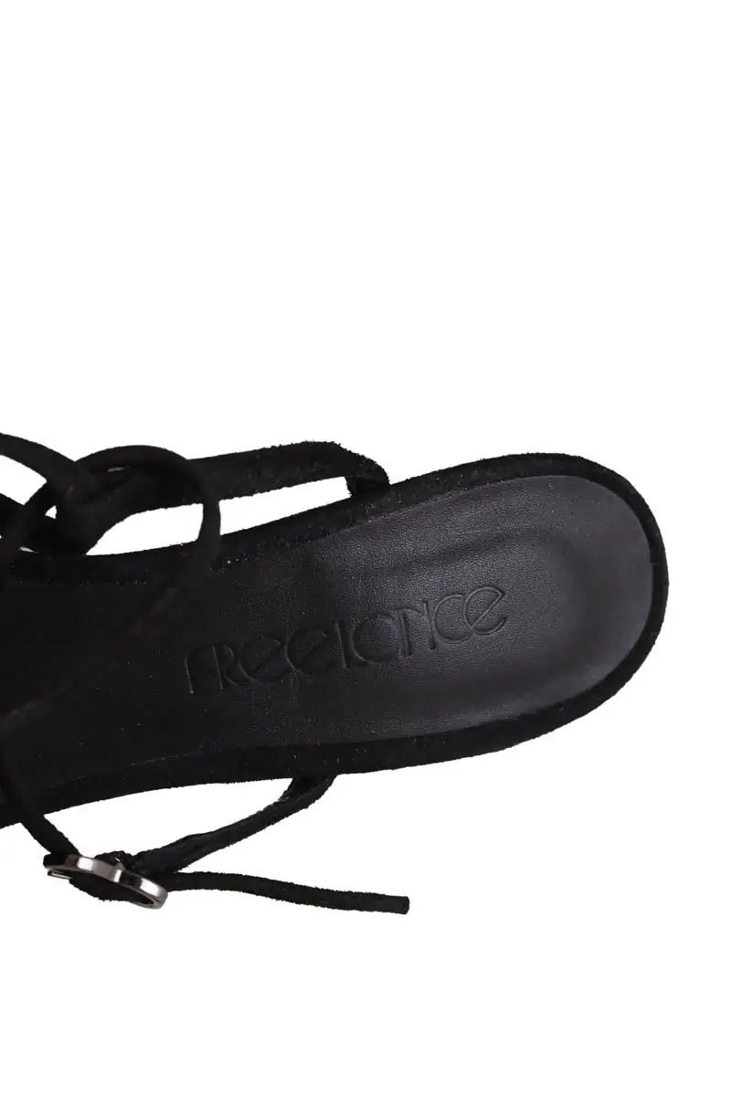 Talons Free Lance Noir en Daim