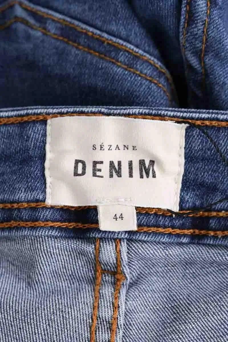 Jean slim Sézane Bleu en Coton