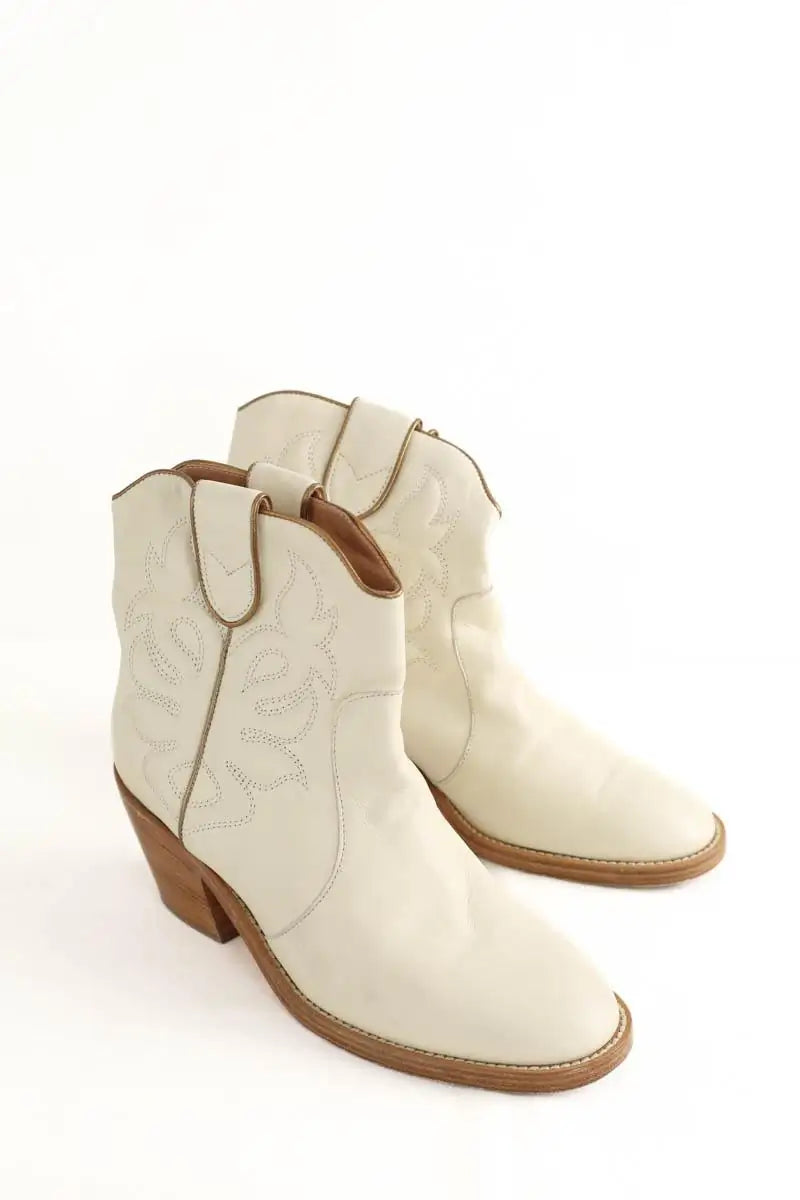 Boots western Twinset  Blanc