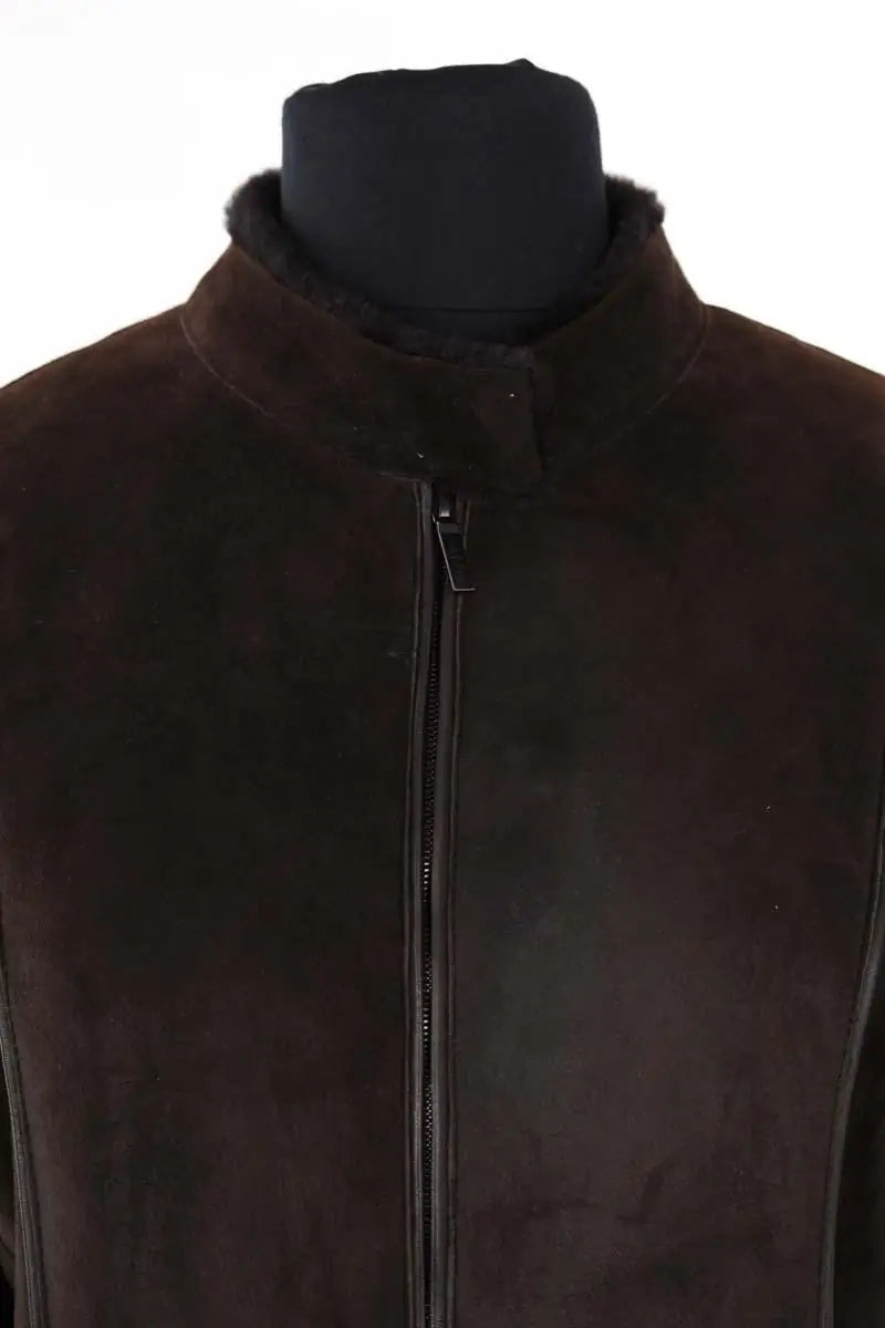 Manteau Calvin Klein Marron en Cuir
