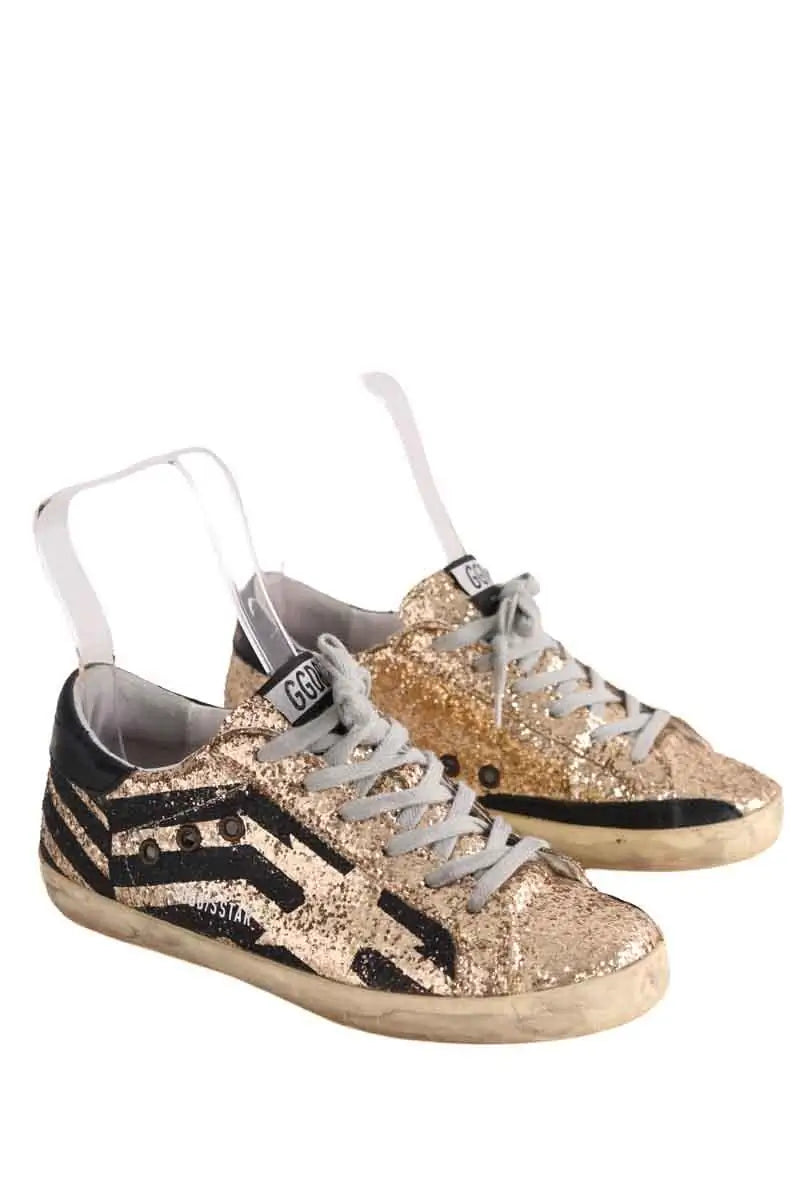 Super-Star Golden Goose Doré en Paillettes