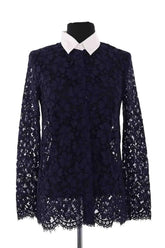 Chemise Sandro Marine en Synthétique, taille S - Seconde Main