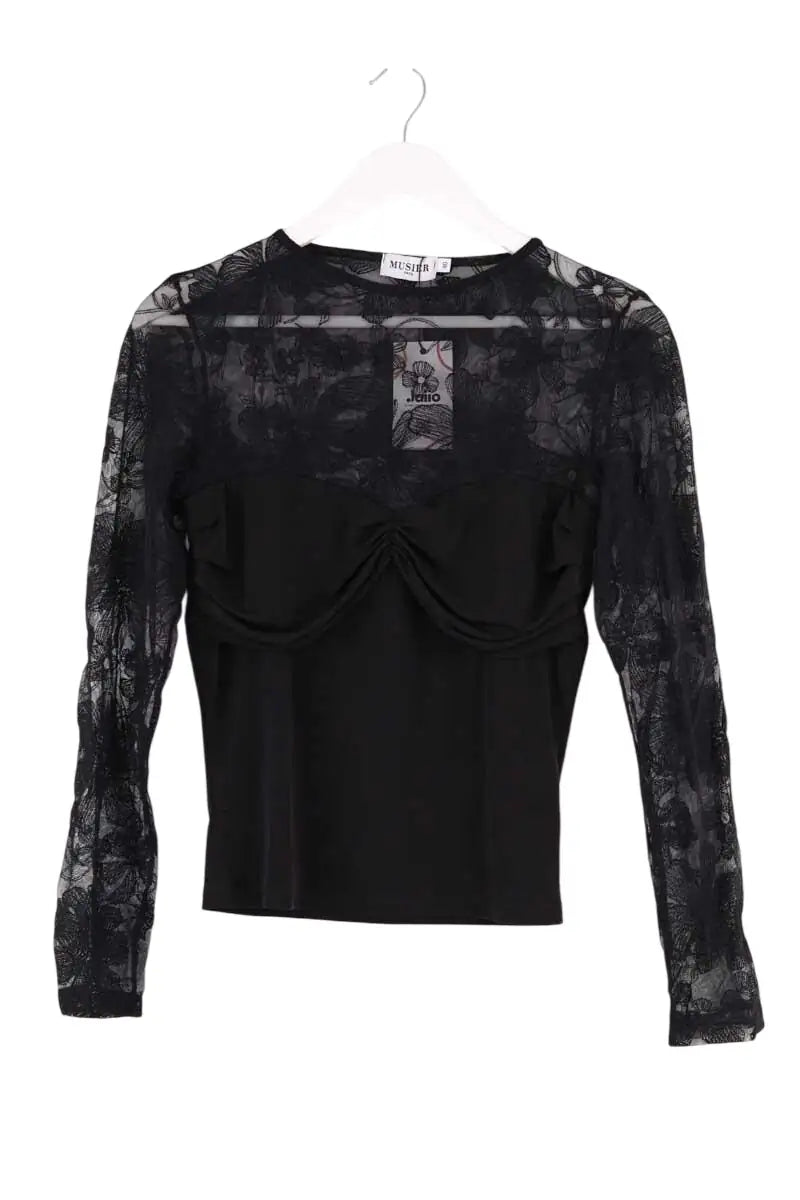 Blouse Musier Noir en Synthétique, taille L - Seconde Main