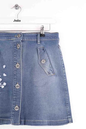 Mini jupe The Kooples Bleu en Coton