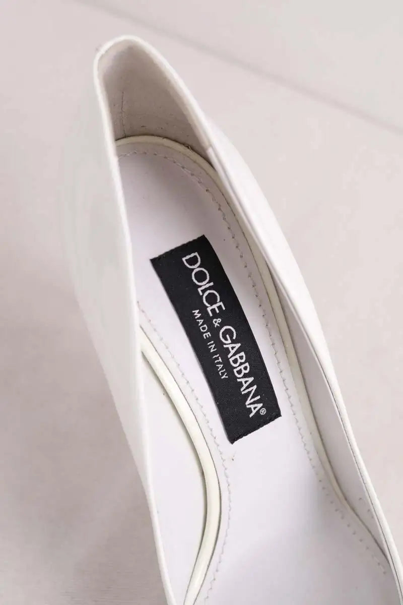Talons Dolce & Gabbana Blanc en Cuir
