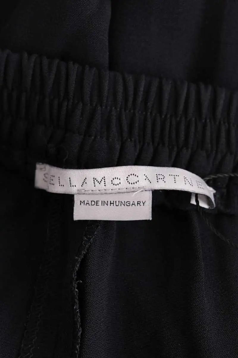 Pantalon droit Stella McCartney Noir en Synthétique