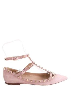 Ballerines Valentino Rose en Daim, taille 38 - Seconde Main