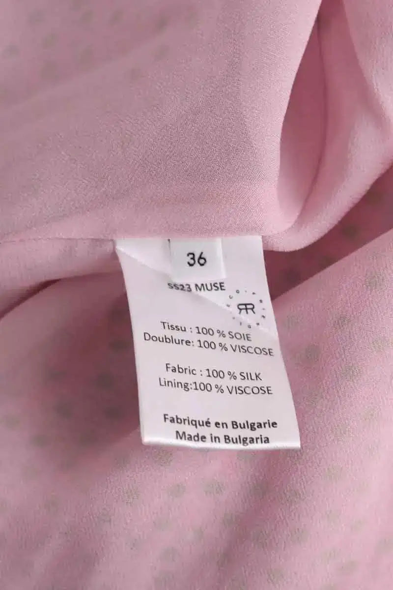 Jupe Roseanna Muse Rose en Soie