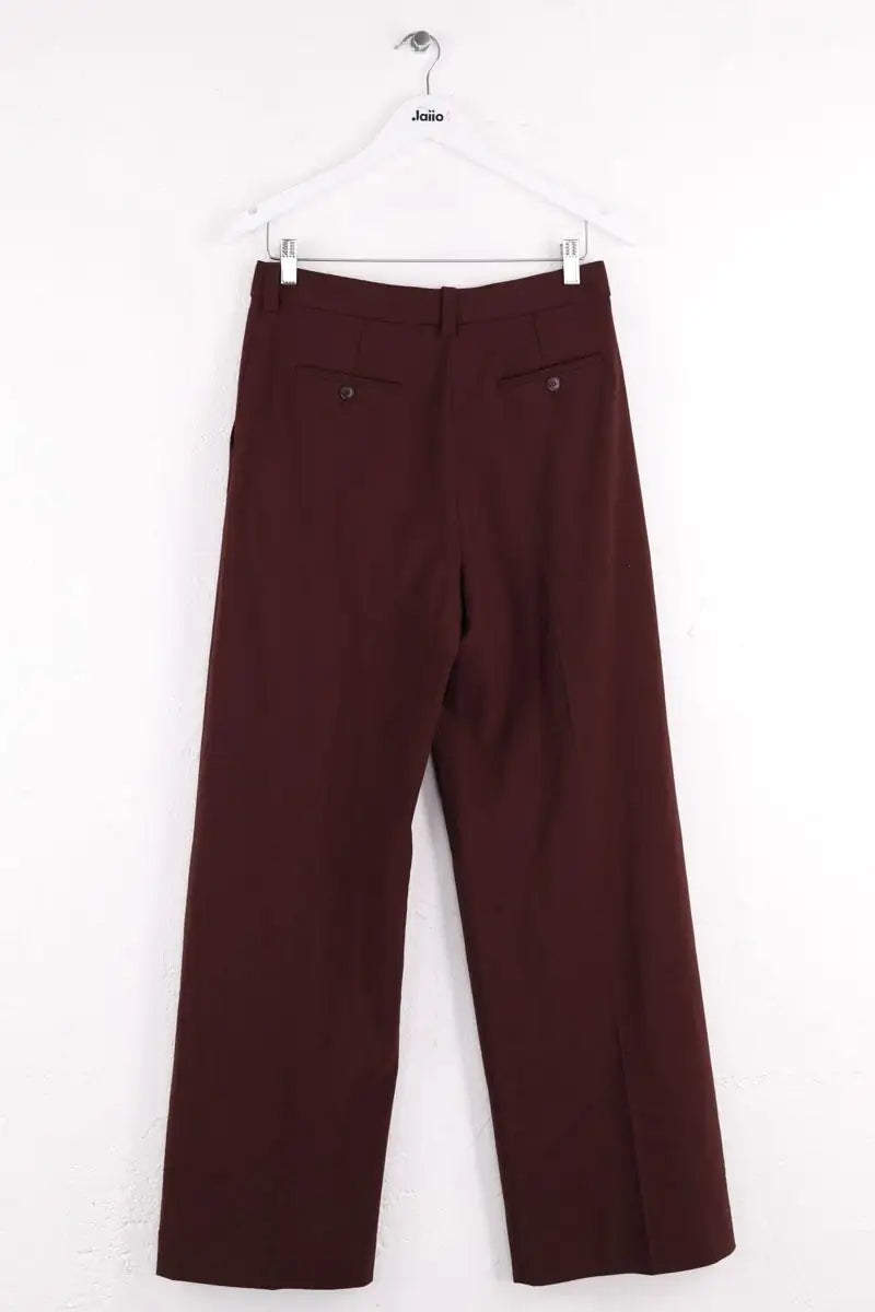Pantalon droit Maje Bordeaux en Laine