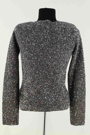 Gilet Maje Argent en Paillettes