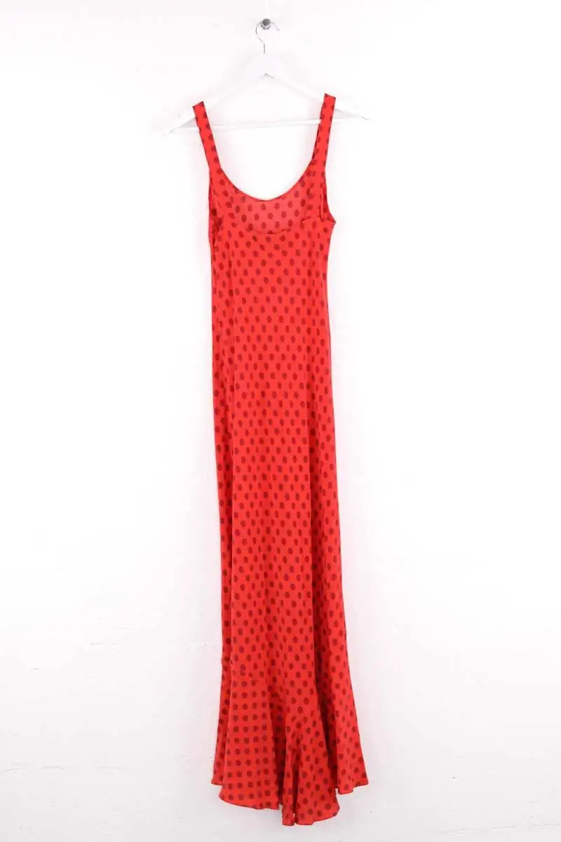 Robe Réalisation Rouge en Soie