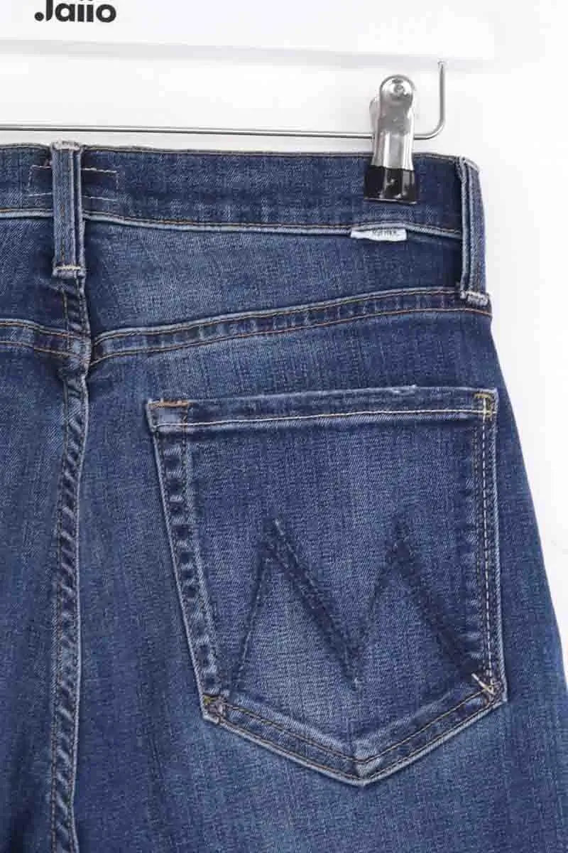 Jean droit Mother Bleu en Coton