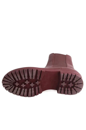 Bottes de motard Gianvito Rossi Bordeaux en Cuir