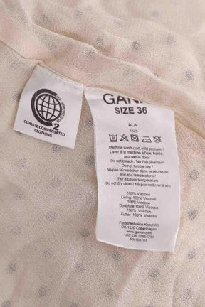 Robe Ganni Ecru en Synthétique