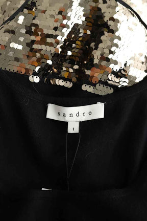 Mi-longueur Sandro  Noir
