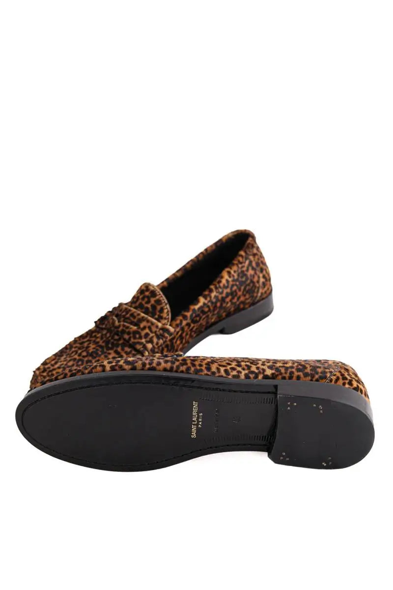 Mocassins Saint Laurent Marron en Cuir