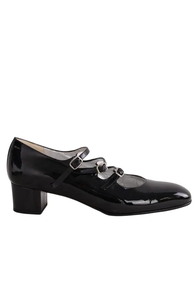 Talons Carel Noir en Cuir, taille 38 - Seconde Main