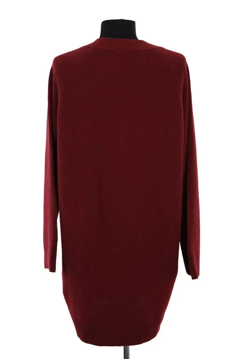 Cardigan Sézane Bordeaux en Laine