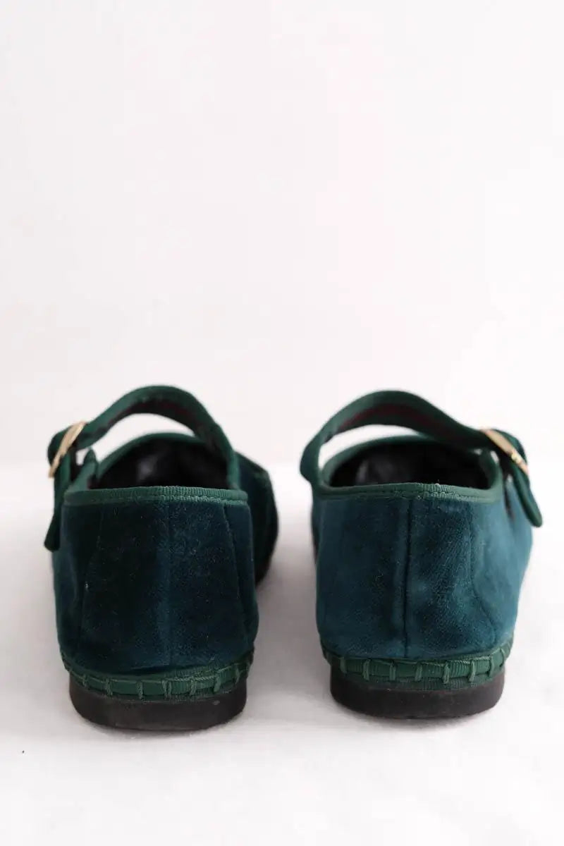 Ballerines Flabelus Vert en Velours
