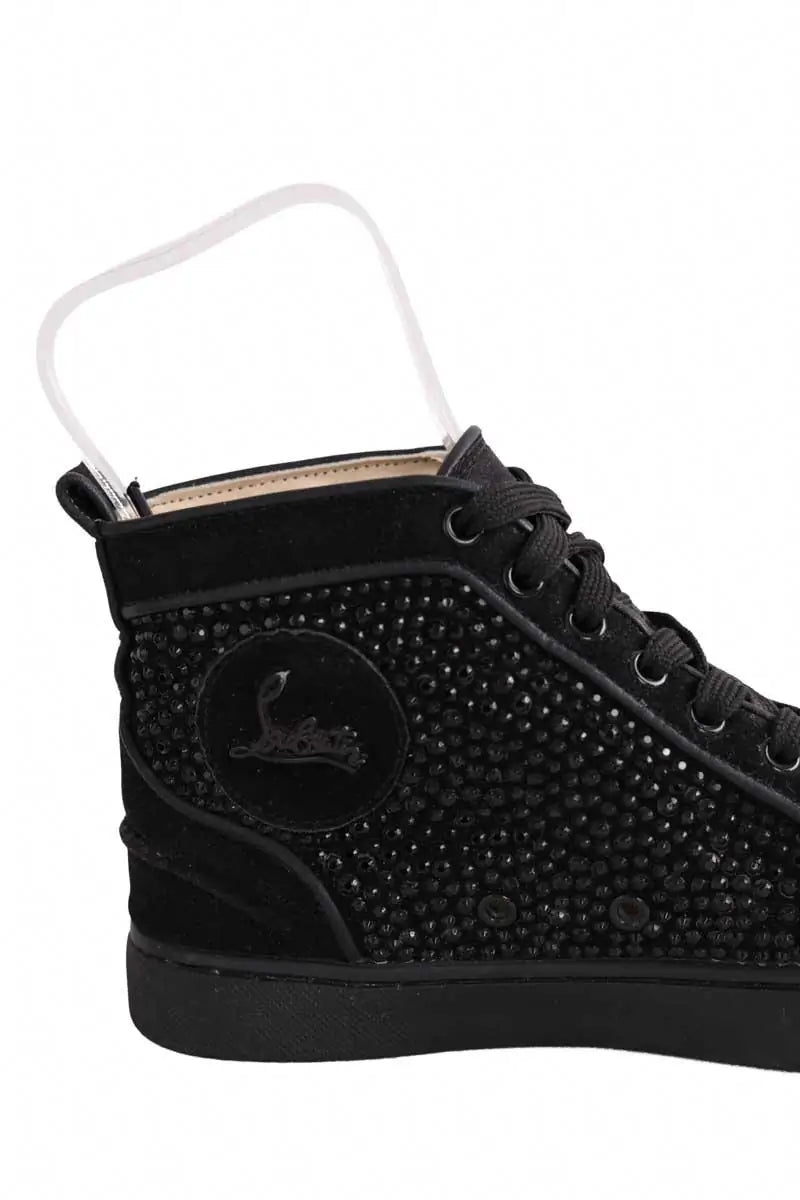 Baskets montantes Christian Louboutin Noir en Velours