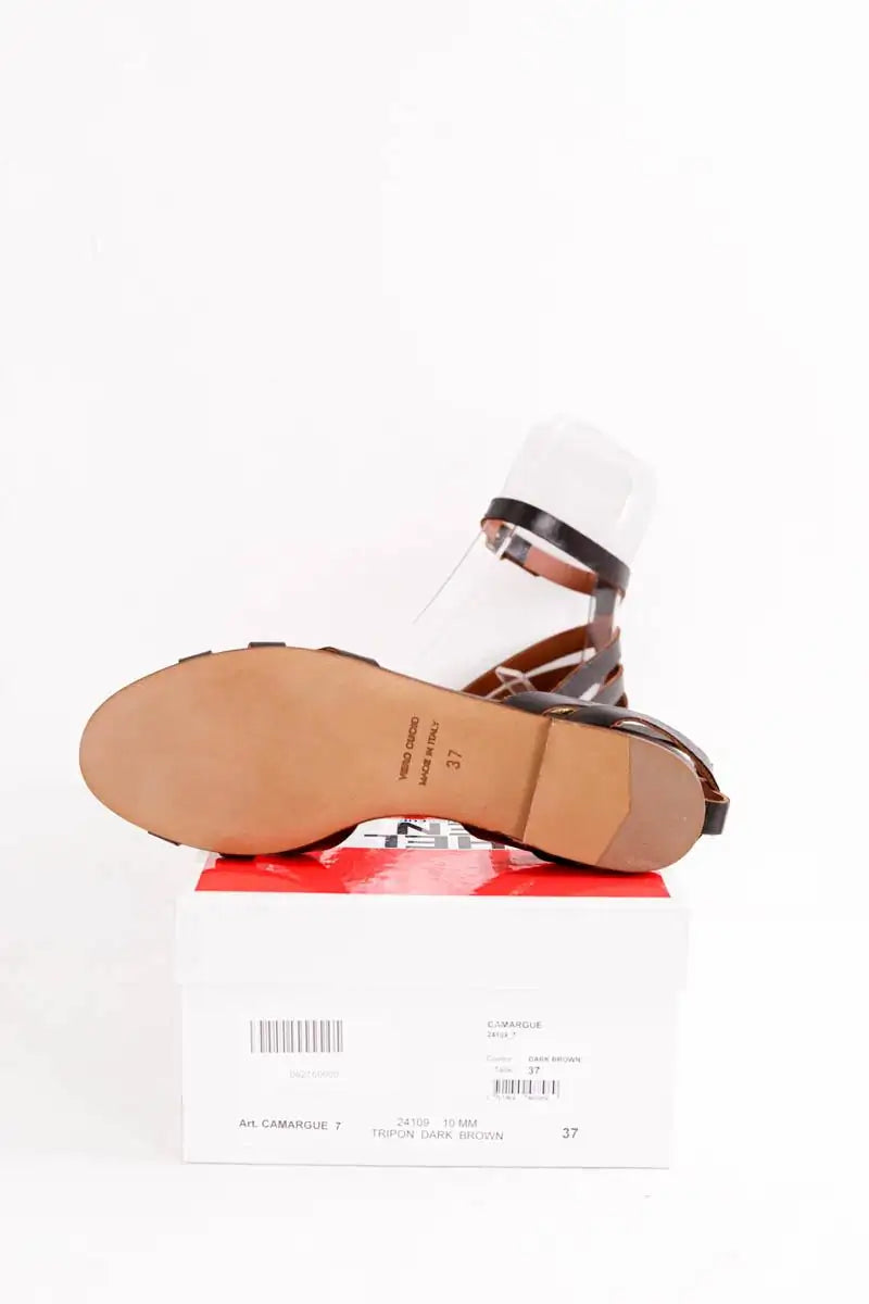 Sandales Michel Vivien Marron en Cuir