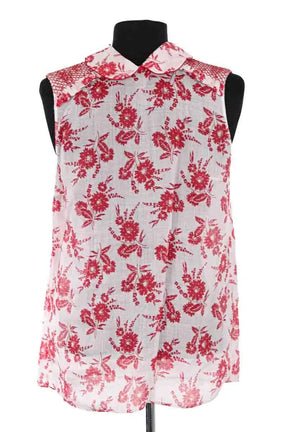 Top sans manche Miu Miu Rouge en Coton