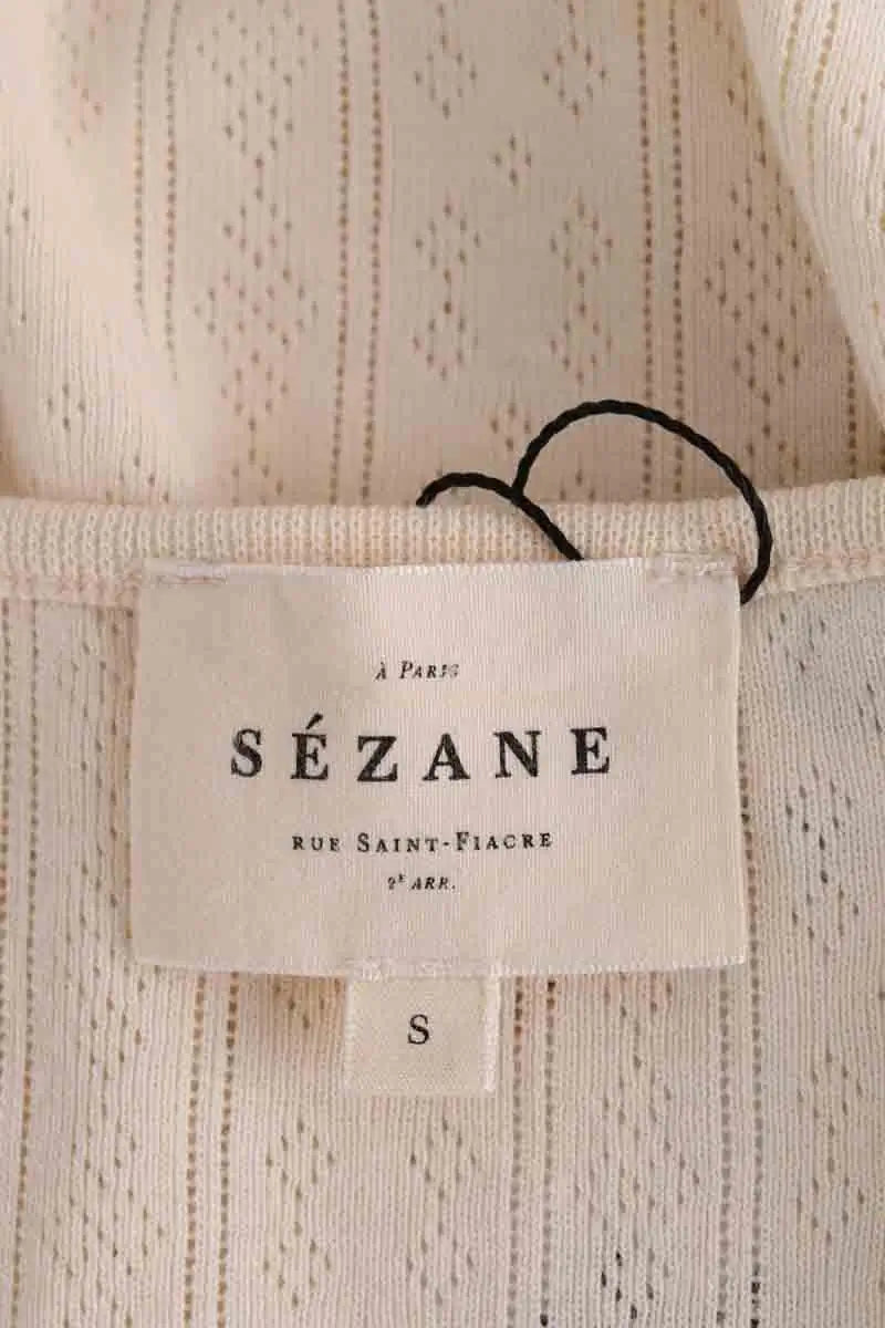 Top sans manche Sézane Beige en Coton