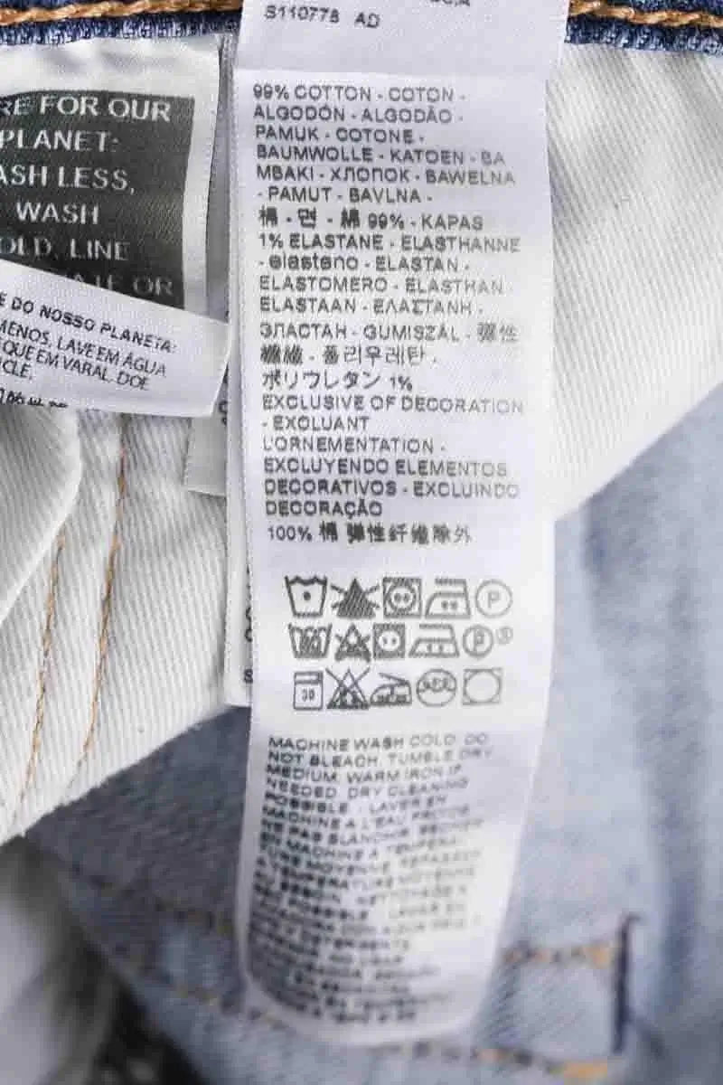Jean droit Levi's 502 Bleu en Coton