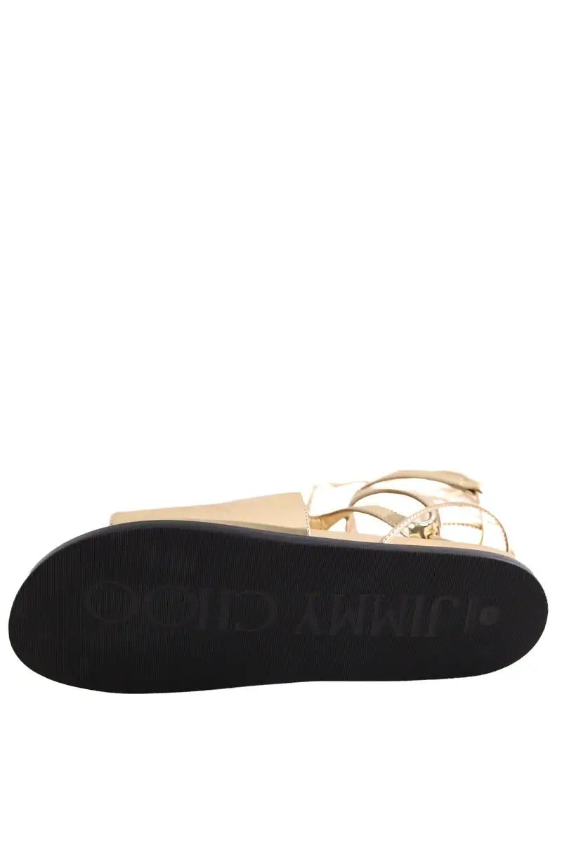 Sandales Jimmy Choo Doré en Cuir