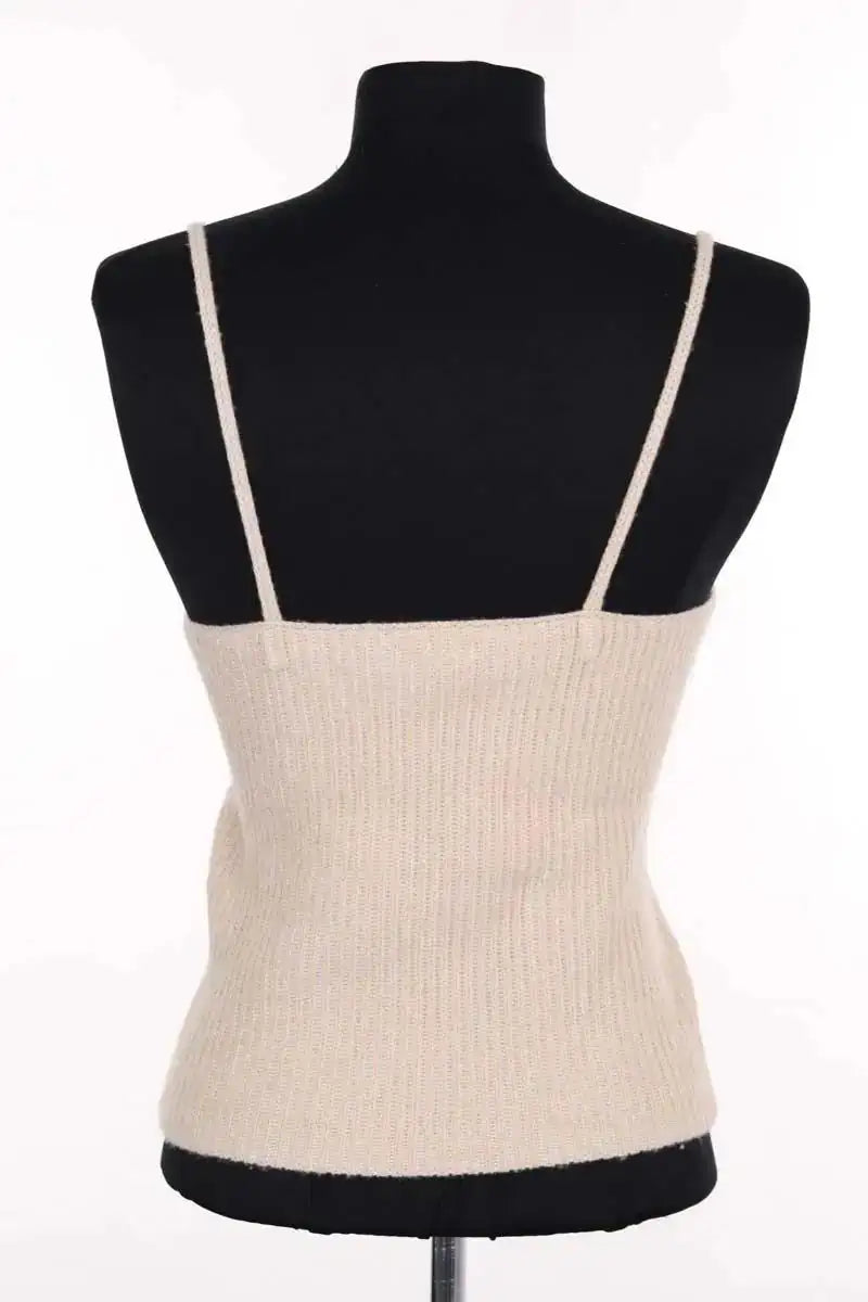 Top sans manche Joseph Ecru en Coton