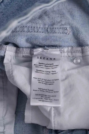 Mini short Sézane Bleu en Coton