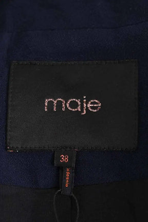 Blazer Maje Bleu en Synthétique