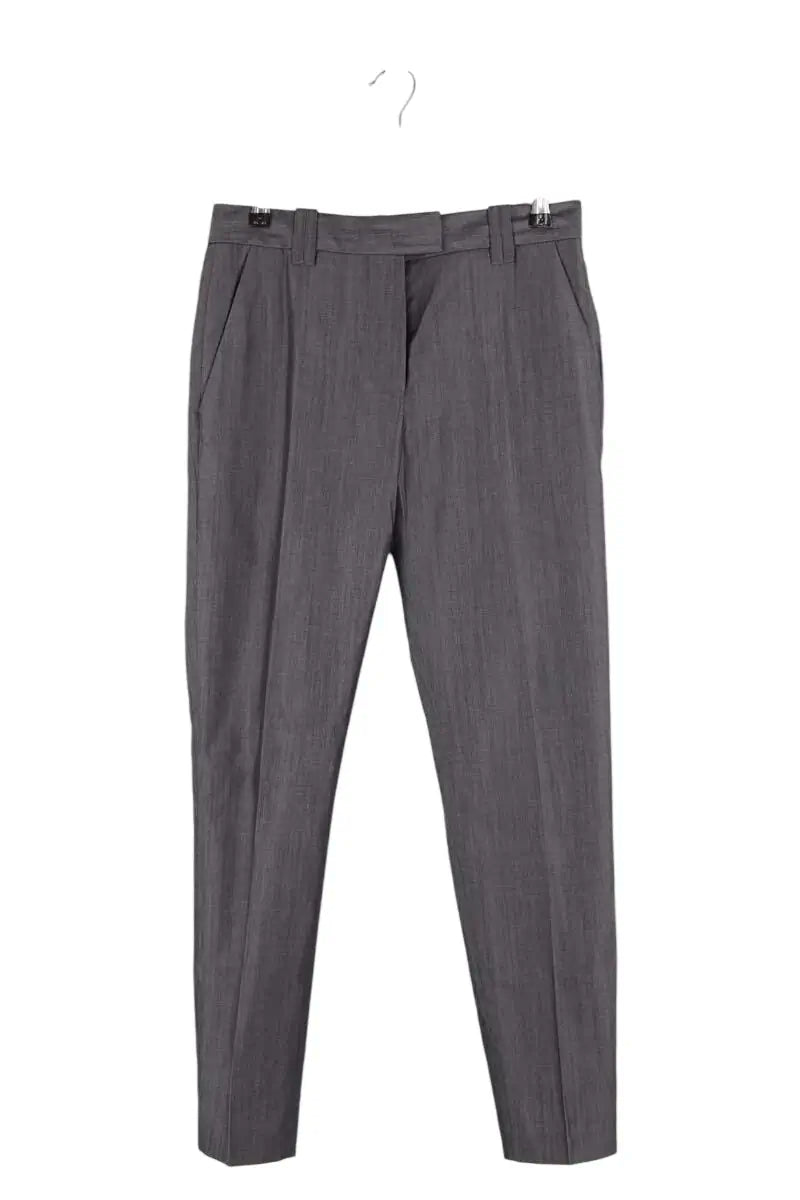 Pantalon droit Barbara Bui Gris en Laine, taille S - Seconde Main