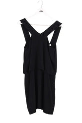 Robe Sandro Noir en Viscose, taille S - Seconde Main