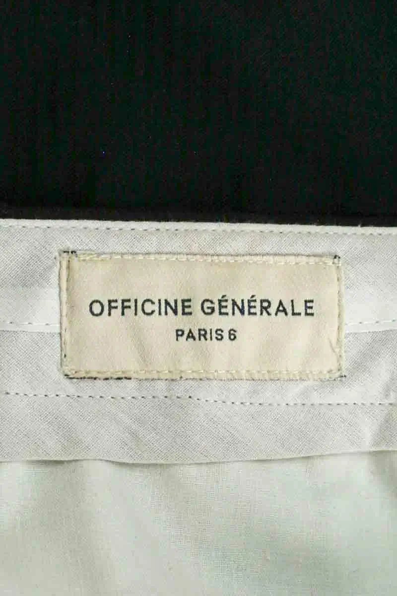 Pantalon droit Officine Générale Marine en Laine