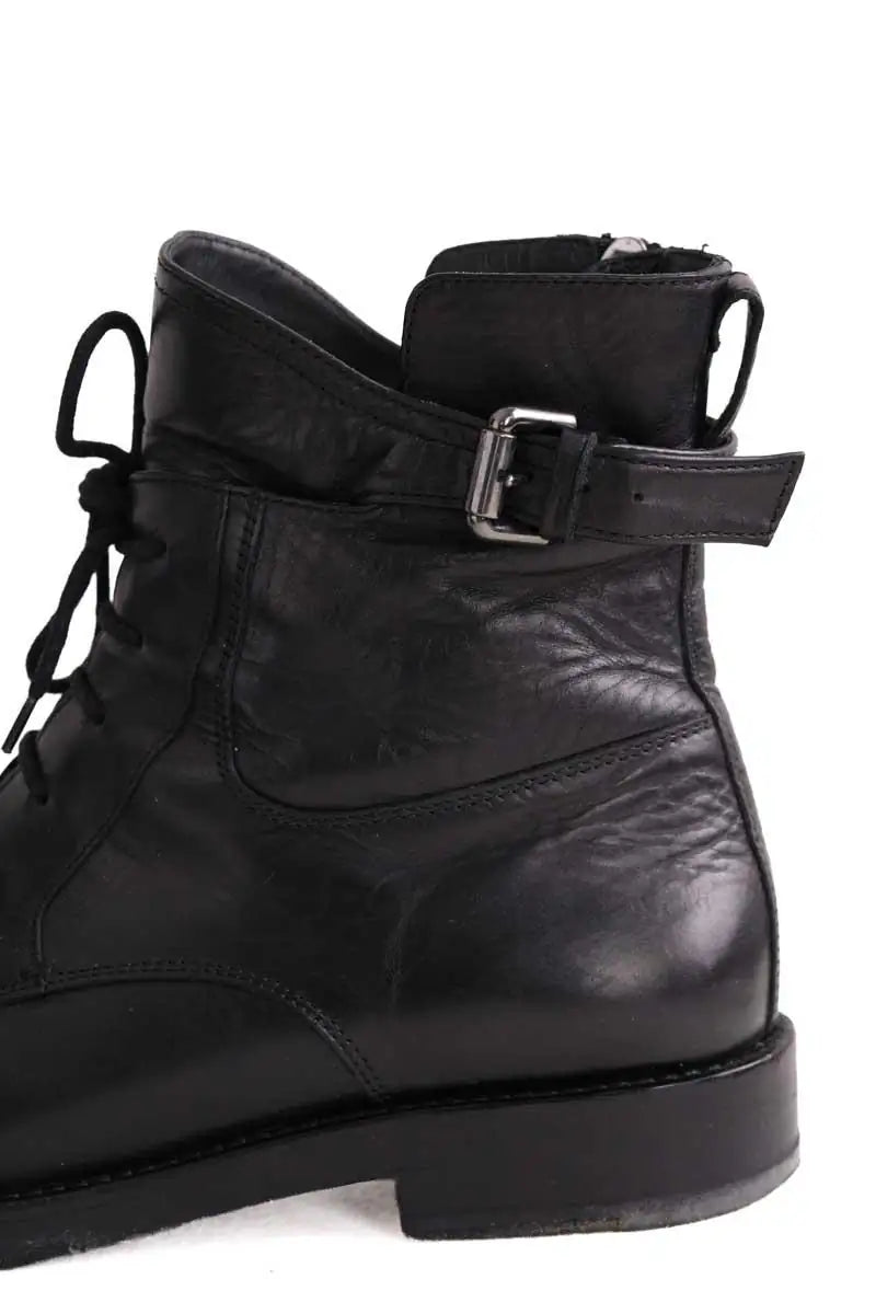 Boots à lacets Lanvin Noir en Cuir
