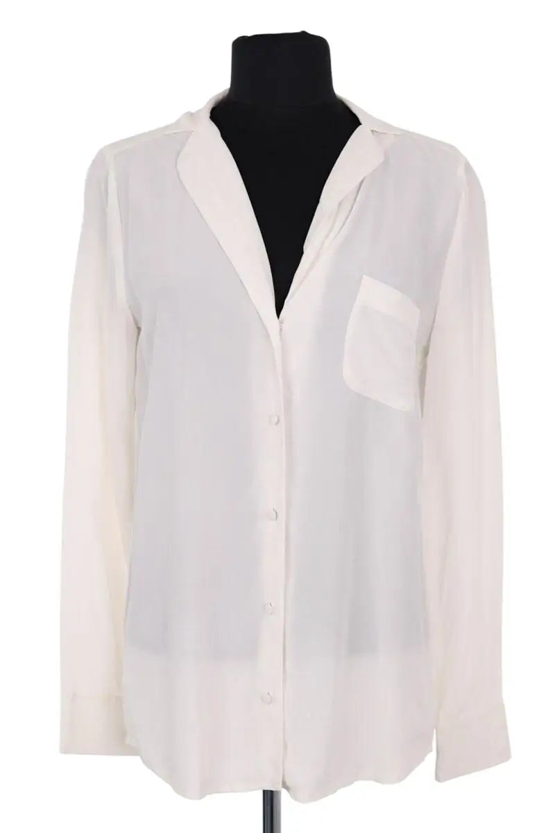 Blouse Sézane Ecru en Soie, taille XS - Seconde Main