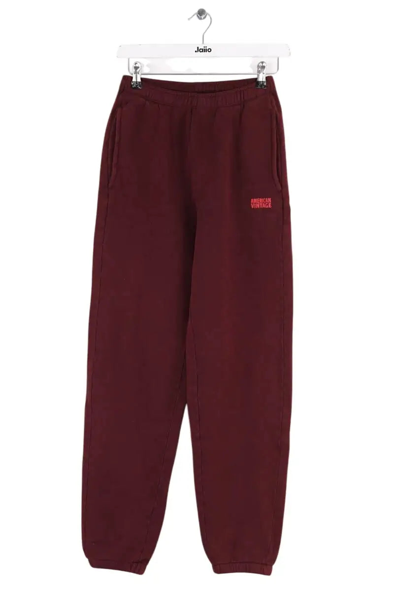 Pantalon de sport American Vintage Bordeaux en Coton, taille S - Seconde Main