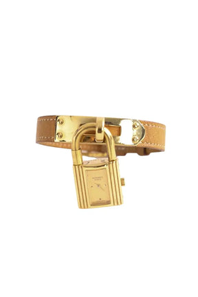 Montre Hermès Kelly Camel en Plaqué or - Seconde Main