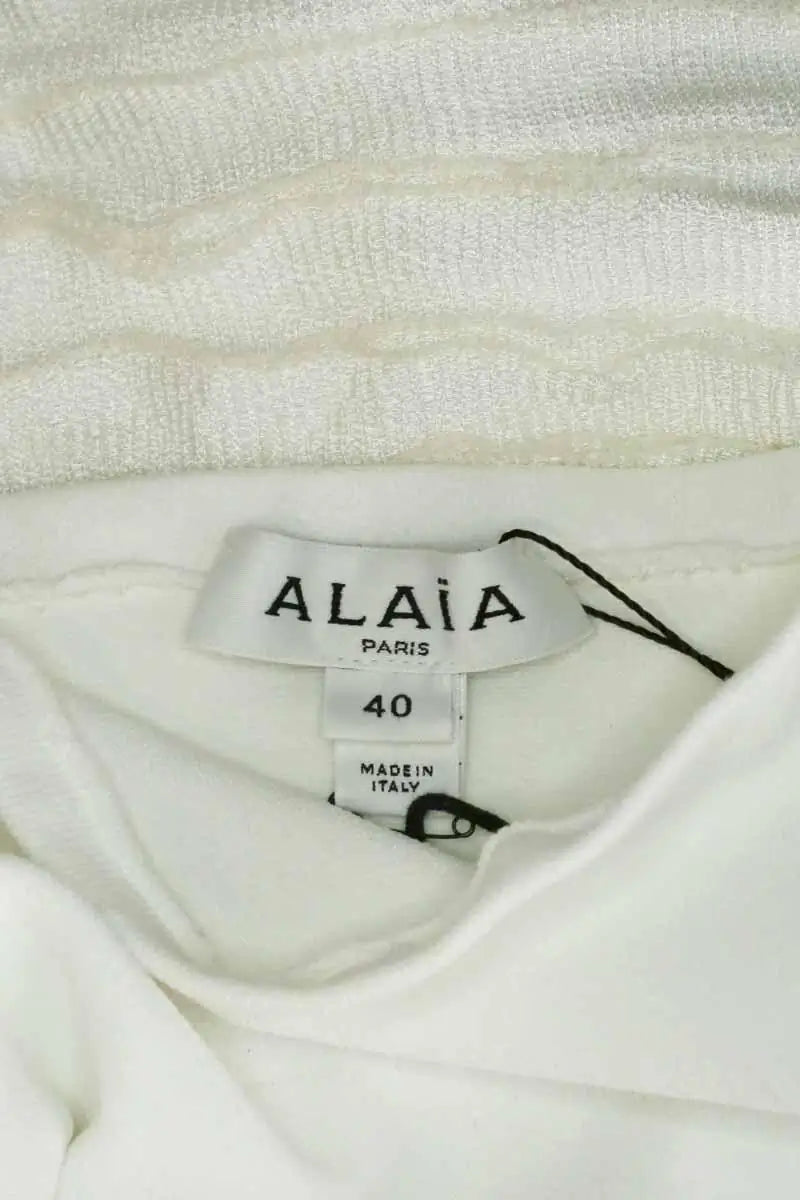 Robe Alaïa Blanc en Viscose