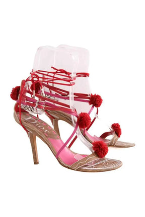 Talons Dior Rose en Cuir