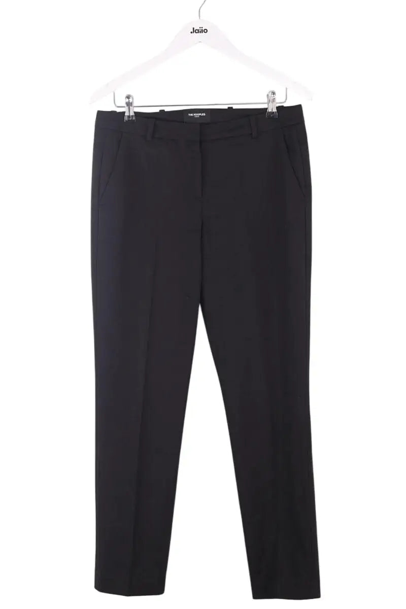 Pantalon droit The Kooples Noir en Synthétique, taille S - Seconde Main