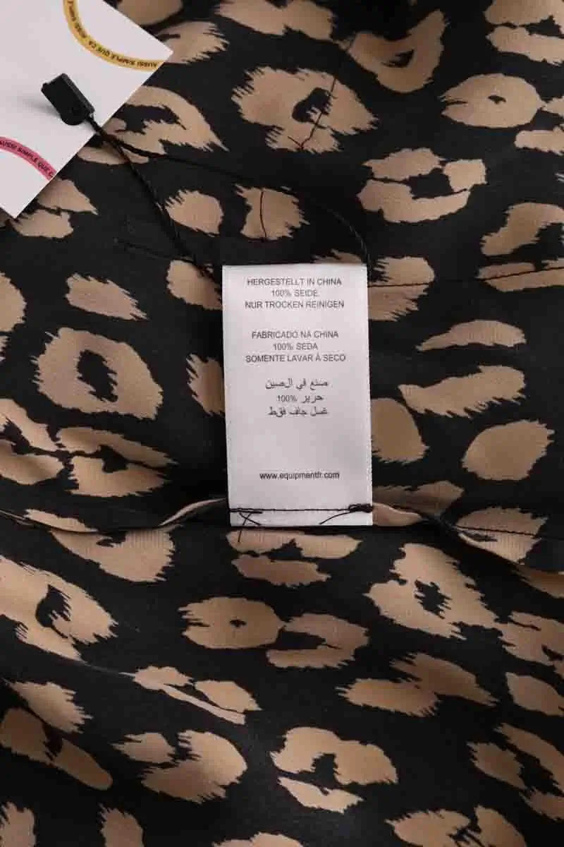 Chemise Equipment Beige en Soie