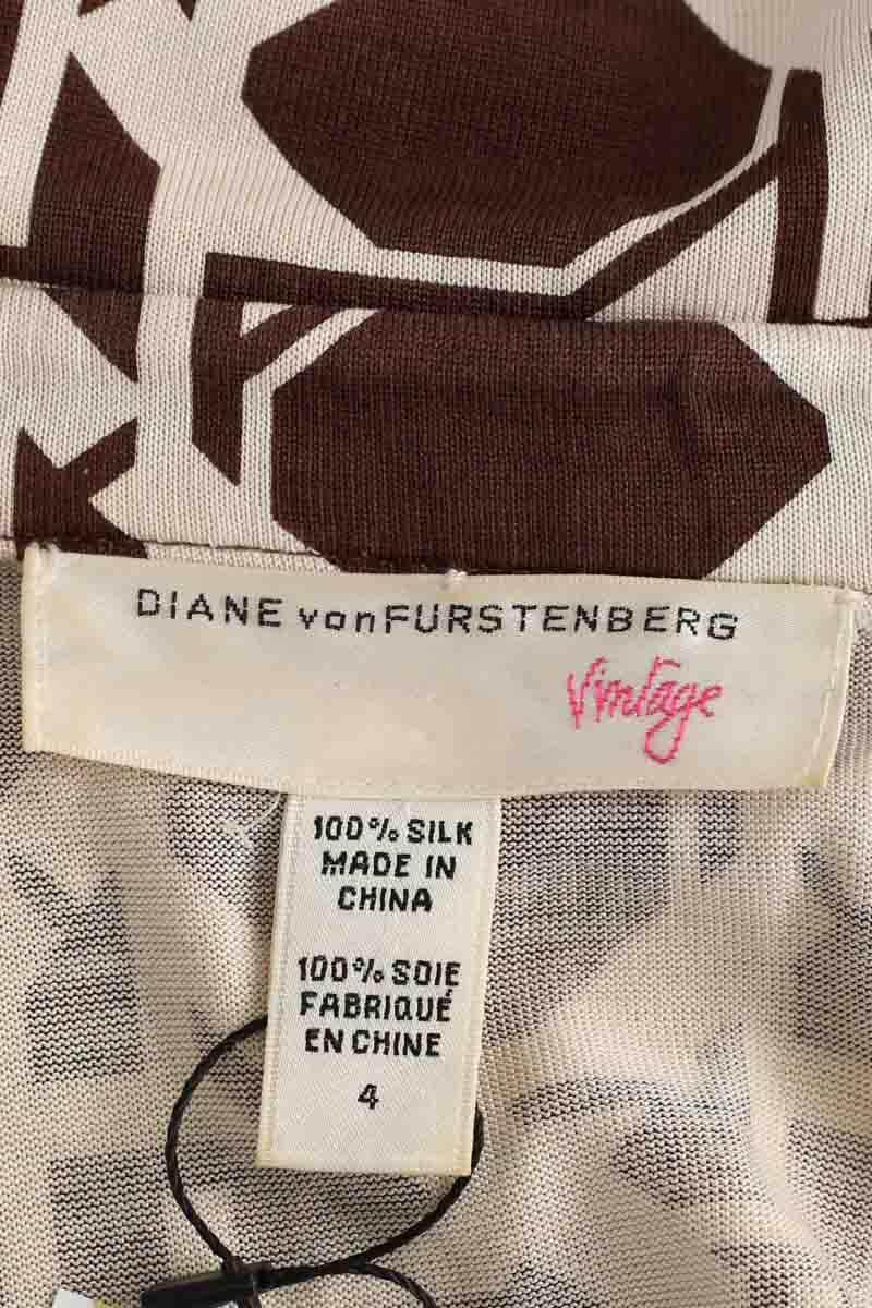 Cache-coeur Diane Von Furstenberg Marron en Soie