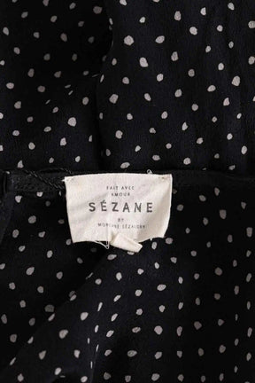Blouse Sézane Noir en Soie