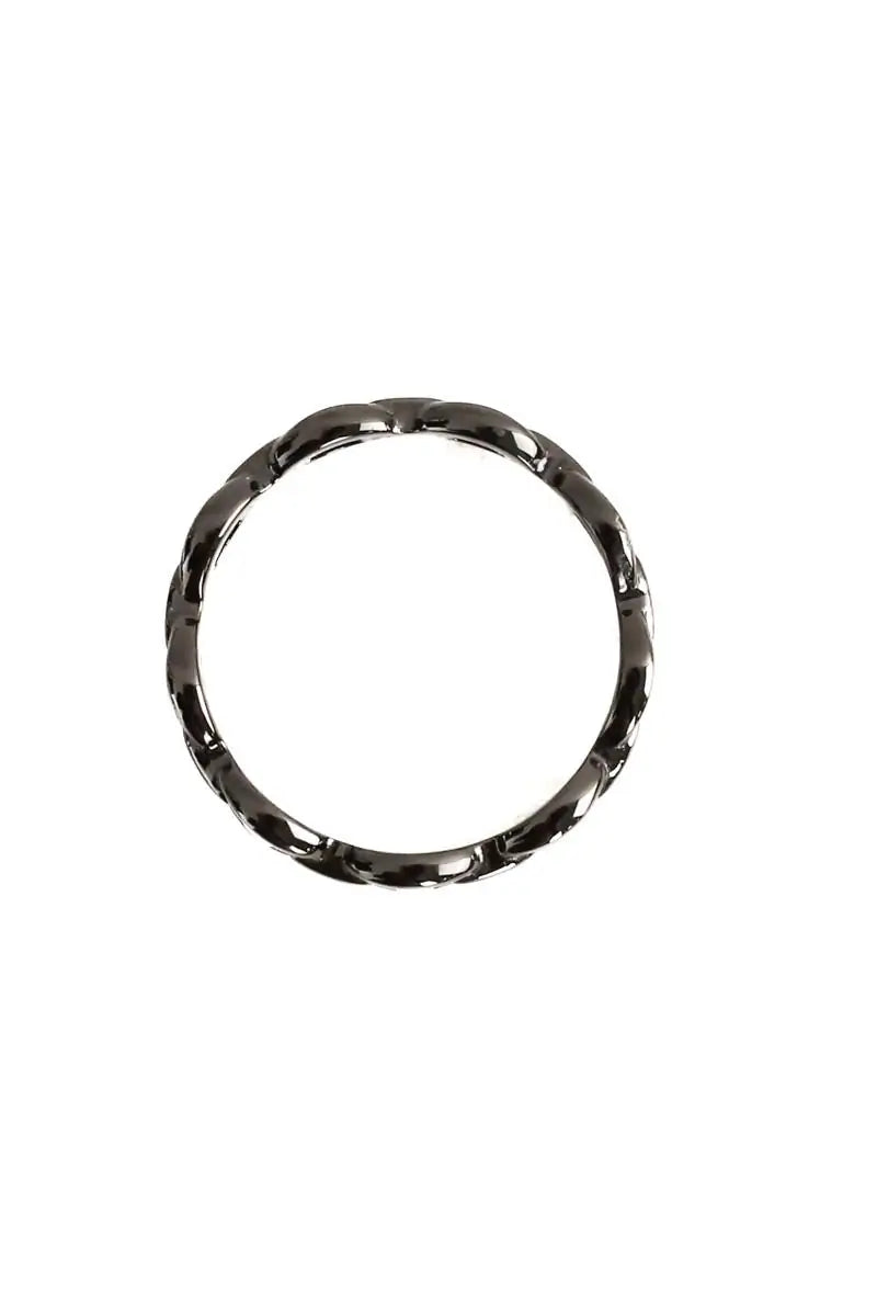 Bague APM Monaco Noir en Acier