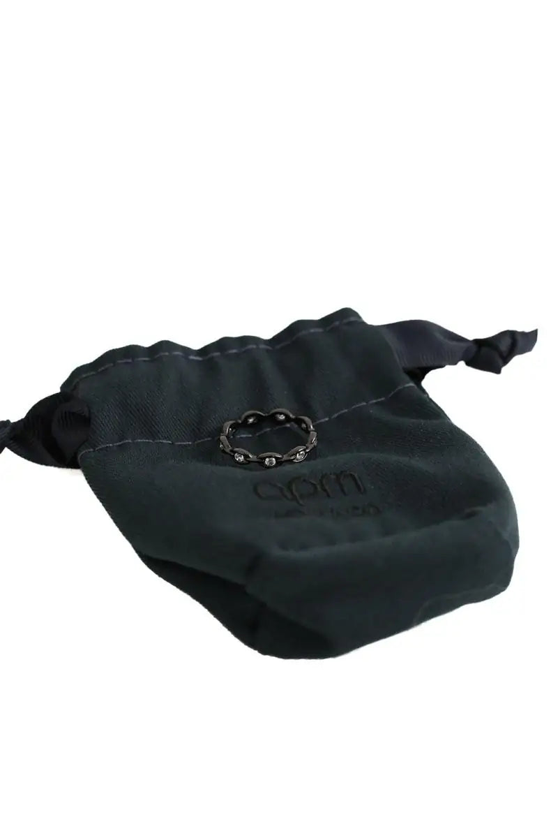 Bague APM Monaco Noir en Acier
