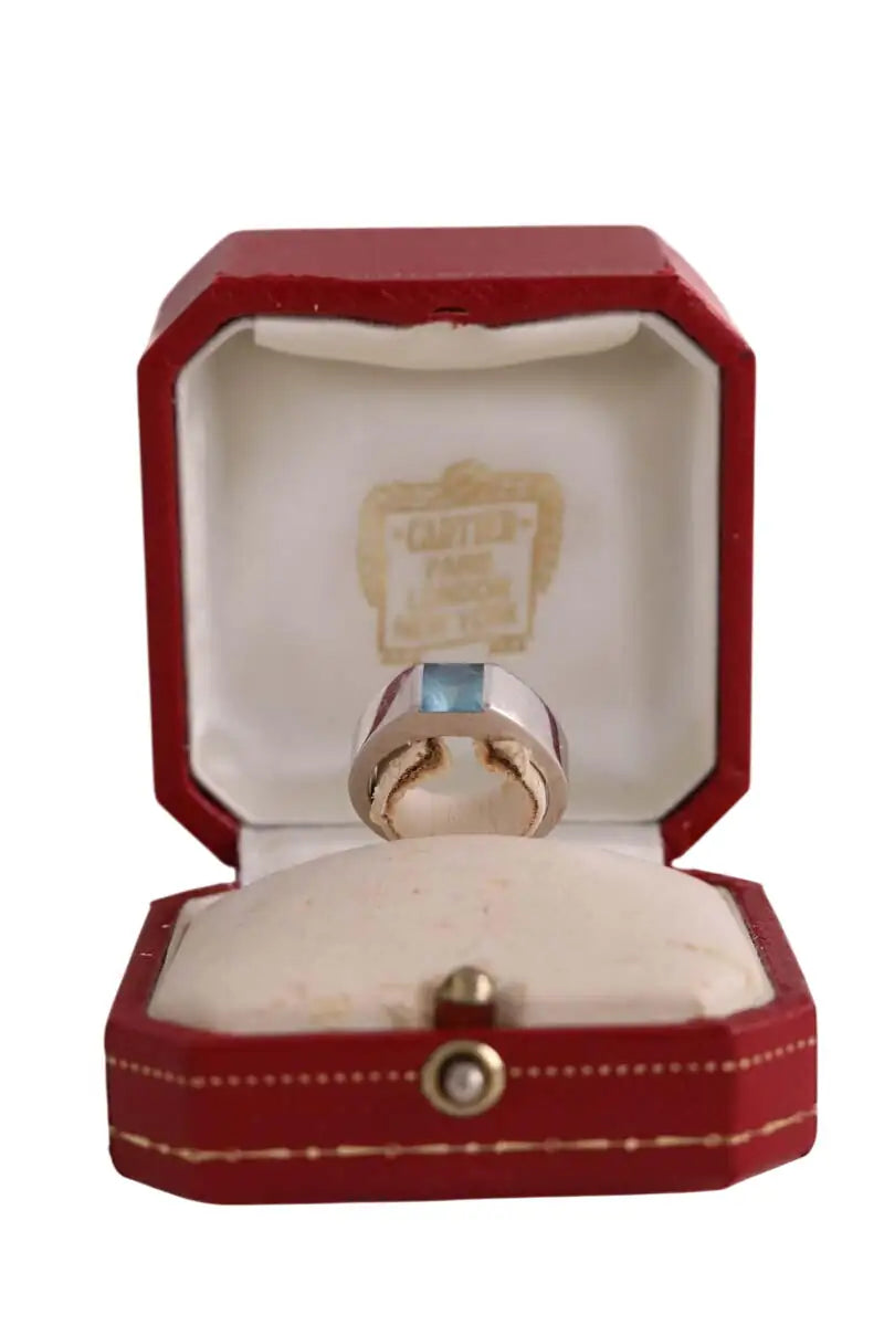 Bague Cartier Tank Argent en Or blanc, taille S - Seconde Main