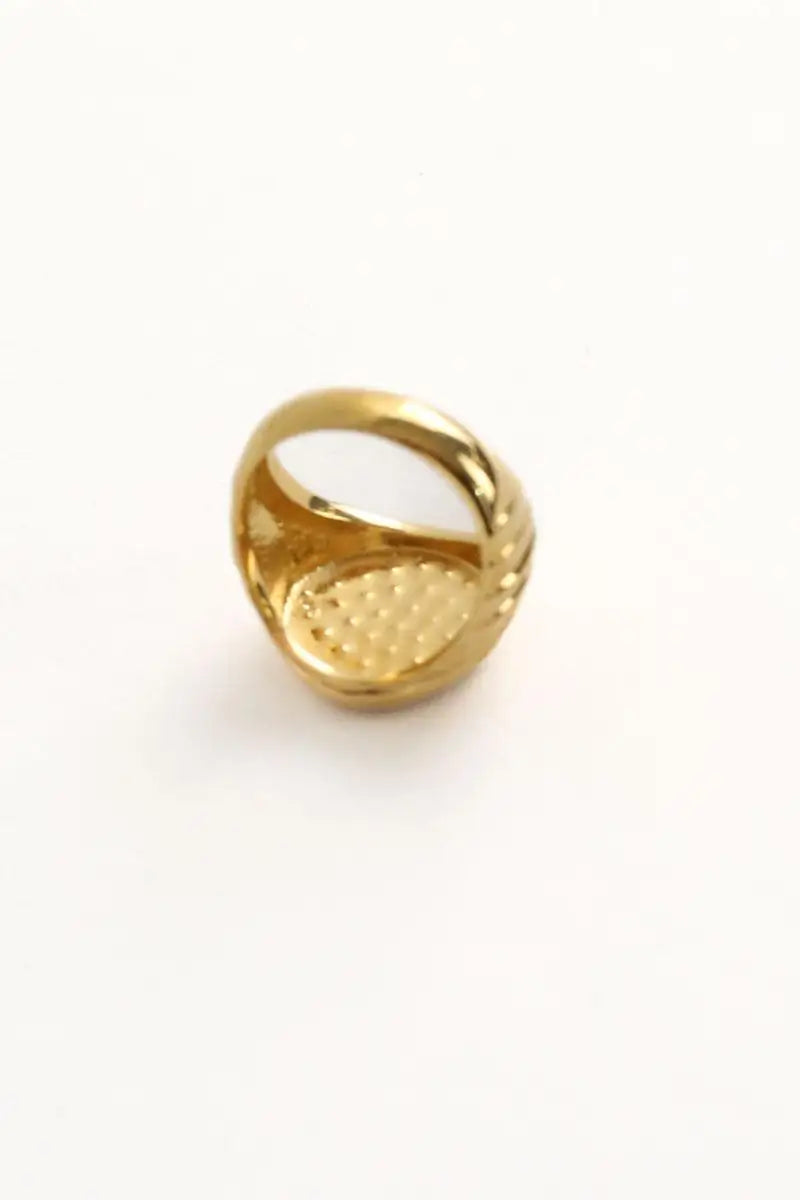 Bague d'auriculaire Wilhelmina Garcia Cheetah ring Doré en Métal