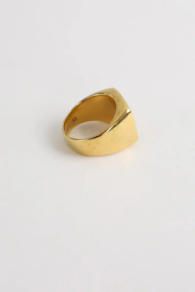 Bague Goossens Paris Mini trèfle signet ring Doré en Métal